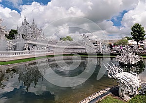 White temple or Wat Rong Khun entry Chiang Rai