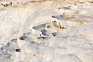 White terraced baths of Pamukkale thermal springs, Turkey