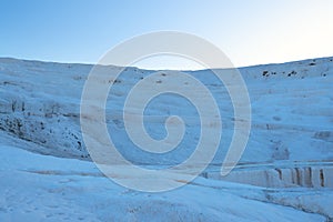 White terraces with turquoise thermal water pools - Pamukkale