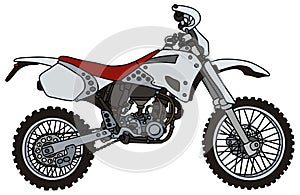 White terrain motorcycle