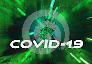 White text on green background to fight covid-19 pandemic