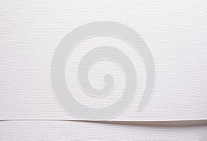White texture paper document surface. Smooth woven material with fine lines and soft detail in
