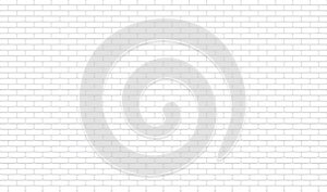 White texture, seamless brick wall. Panoramic Solid Surface. Vector illustration