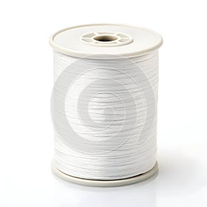 White Thread Spool isolated on white background