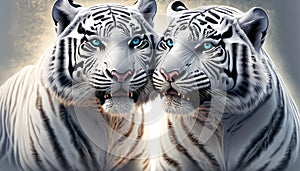 white tiger portrait