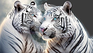 white tiger portrait