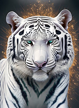 white tiger portrait