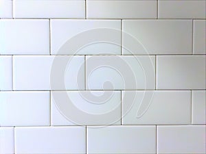 White Tile Backsplash Subway Pattern