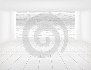 Tile floor brick wall