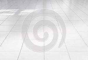 White tile floor