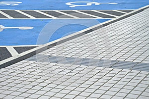 White tile ground floor and parking