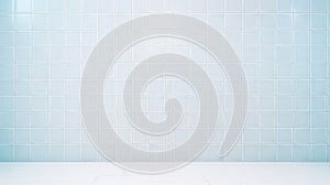 White tile wall and floor background. illustration. Eps 10. Generative AI