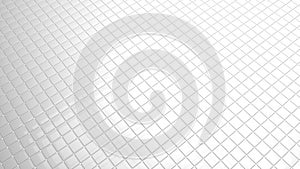 White tiles background convergent perspective.