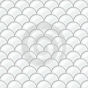 White tiles floor, realistic seamless pattern