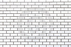 White tiles wall Wide angle