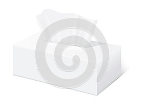 White tissue box mock up photo