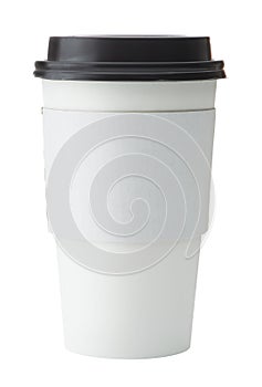 White To Go Coffee Cup with Black Lid