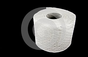 White toilet paper roll