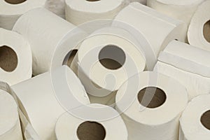 white toilet paper rolls