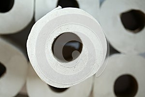 White toilet paper rolls, Germany, Europe