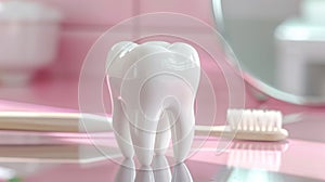 The white tooth model.AI generated image