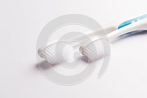 White toothbrush  on white background