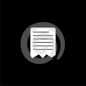 Torn document icon or logo on dark background