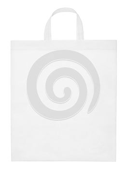 White tote bag isolated on white