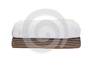 White towel and brown towel
