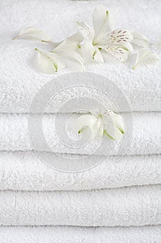 White towels