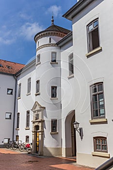 White tower of the castle in Aurich photo