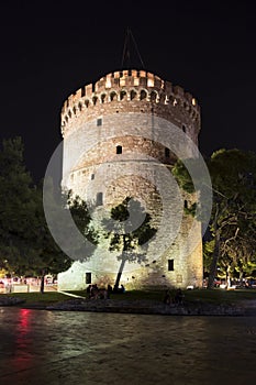 White tower in  the city of Thessaloniki, in Greece. The tower was a prison.