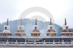 The white tower in Kumbum monastery