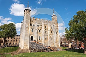 The White Tower - Main castle within the Tower of London and the outer walls in London, England. It was built by William