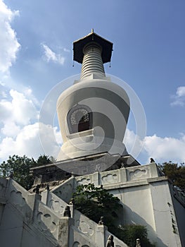 White Tower in Shouxi Lake of Yangzhou