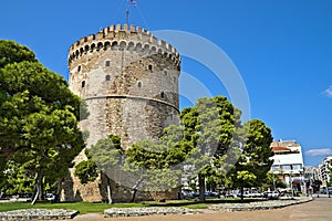 The White Tower of Thessaloniki and the place in front