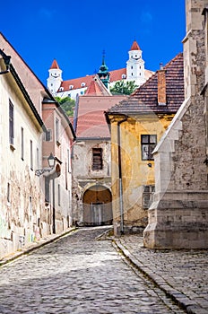 White towers of Bratislava castle