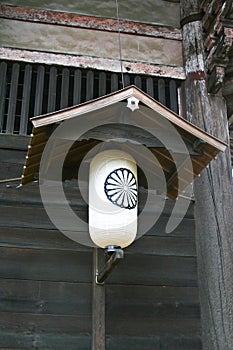 White traditional Japanese lantern