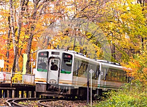 White train commuter Fukushima Japan