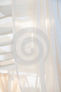 White Transparent Curtains and Shade Sail in El Gouna Egypt