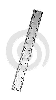 White transparent ruler isolated