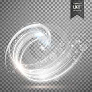 white transparent swirl light effect background