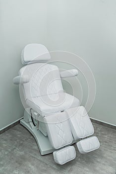 White treatment chair in a clean room