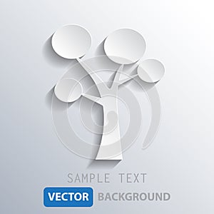 White tree background, vector eps10