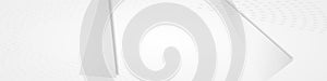 White Triangle Modern Vector Panoramic Gray