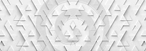 White triangle pattern backdrop background. 3D rendering