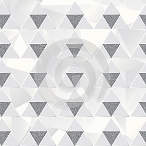 White triangle seamless pattern with grunge effect