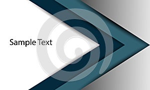 White triangle shape overlap and simple text