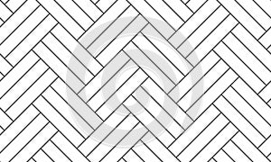 White triple herringbone parquet floor seamless pattern with diagonal panels