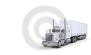 White truck for transportation. logistics and transportation concept